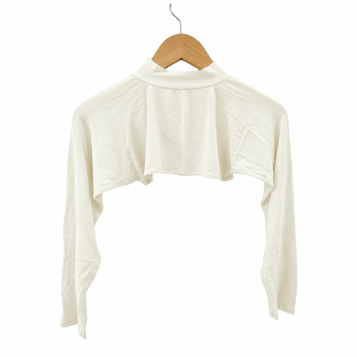 Off White turtleneck full sleeve shrug inner for women – soft stretch jersey shoulder & arm cover | RF Abayas