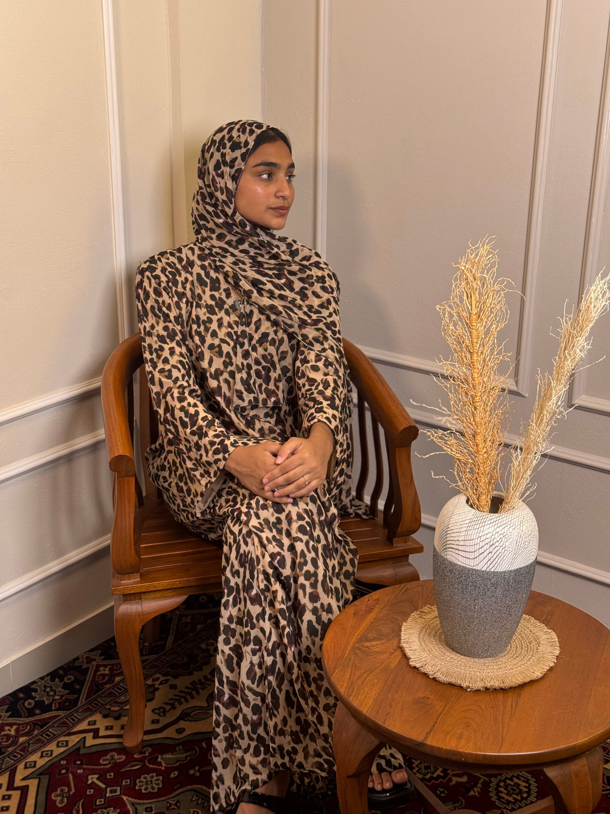 Wild Luxe Animal Print Chiffon Abaya - Dubai Imported - RF Abayas & Hijabs