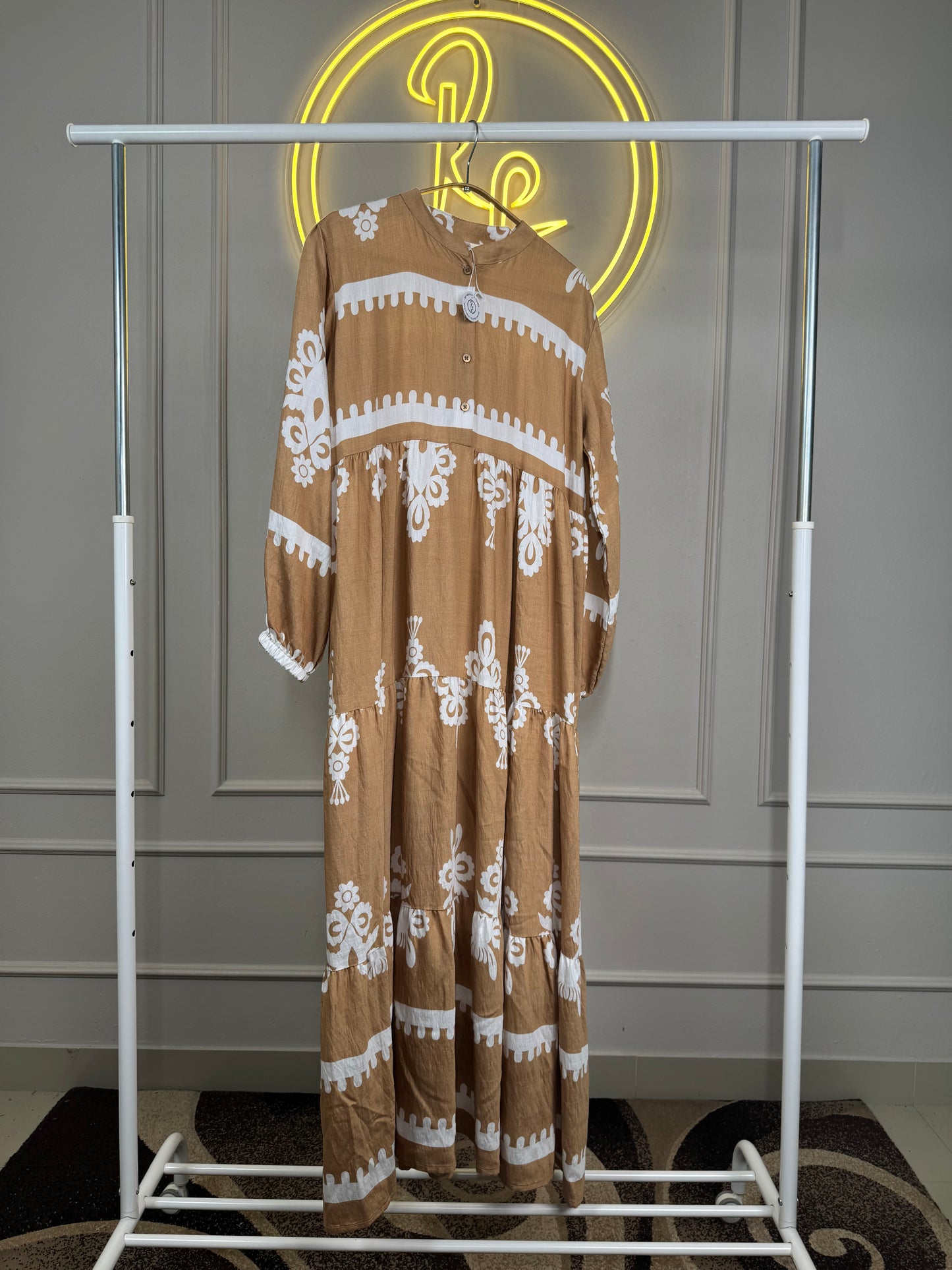 Summer Breeze Embroidered Maxi Dress – 54” Length | Large Size | Feeding Friendly ☀️👗