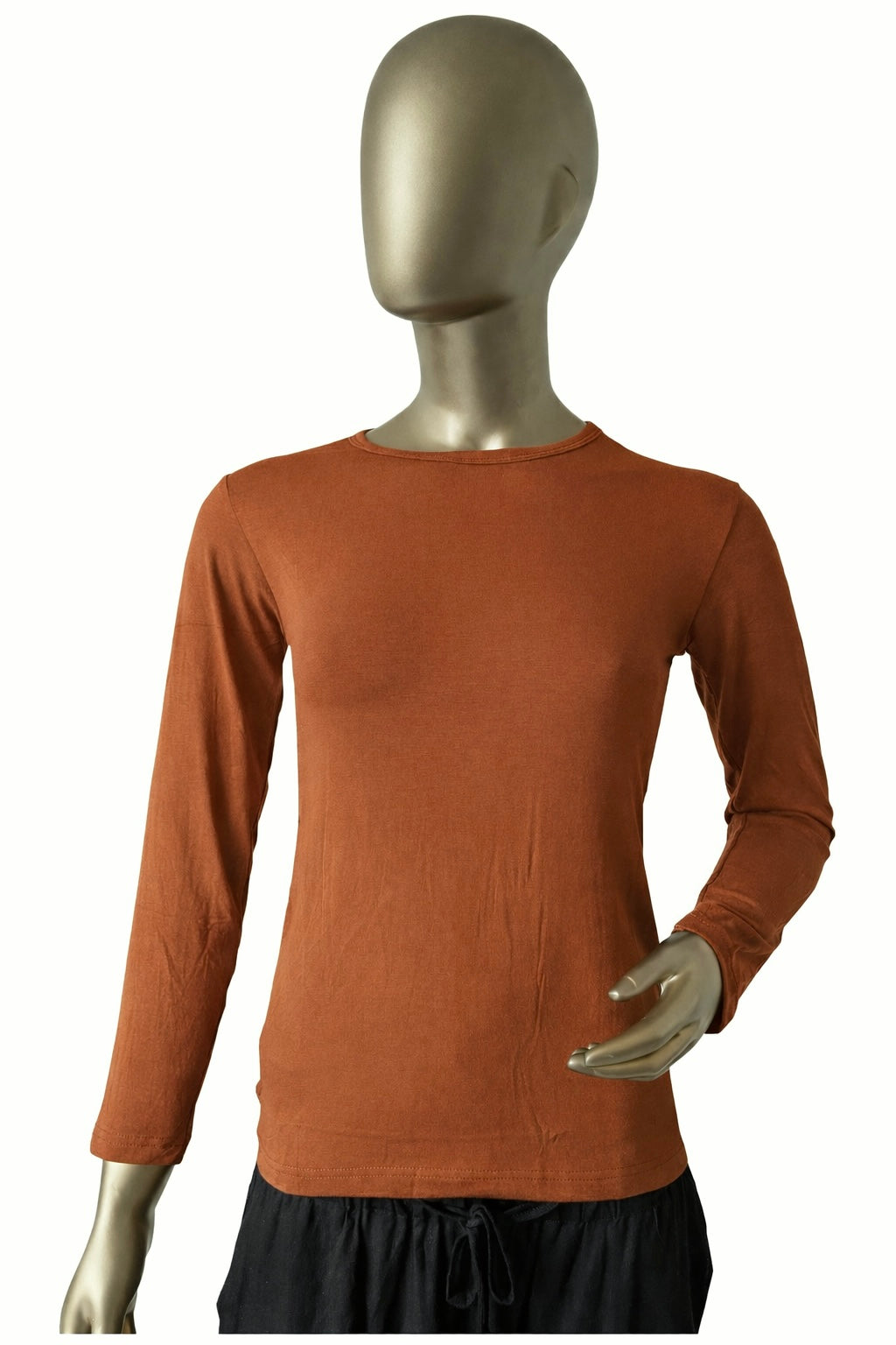 Women’s XL full sleeve innerwear by RF Abayas, soft fabric, close-up of the white inner top on a plain background.