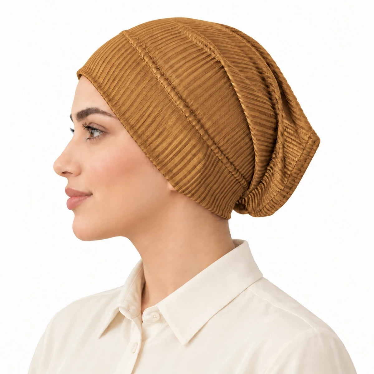 Ribbed Jersey Hijab Tube Cap – detail view