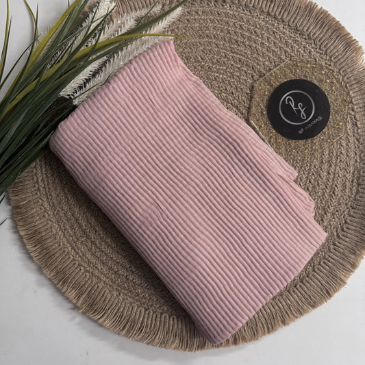 Premium ribbed cotton hijab in soft textured fabric, view 2 – RF Abayas