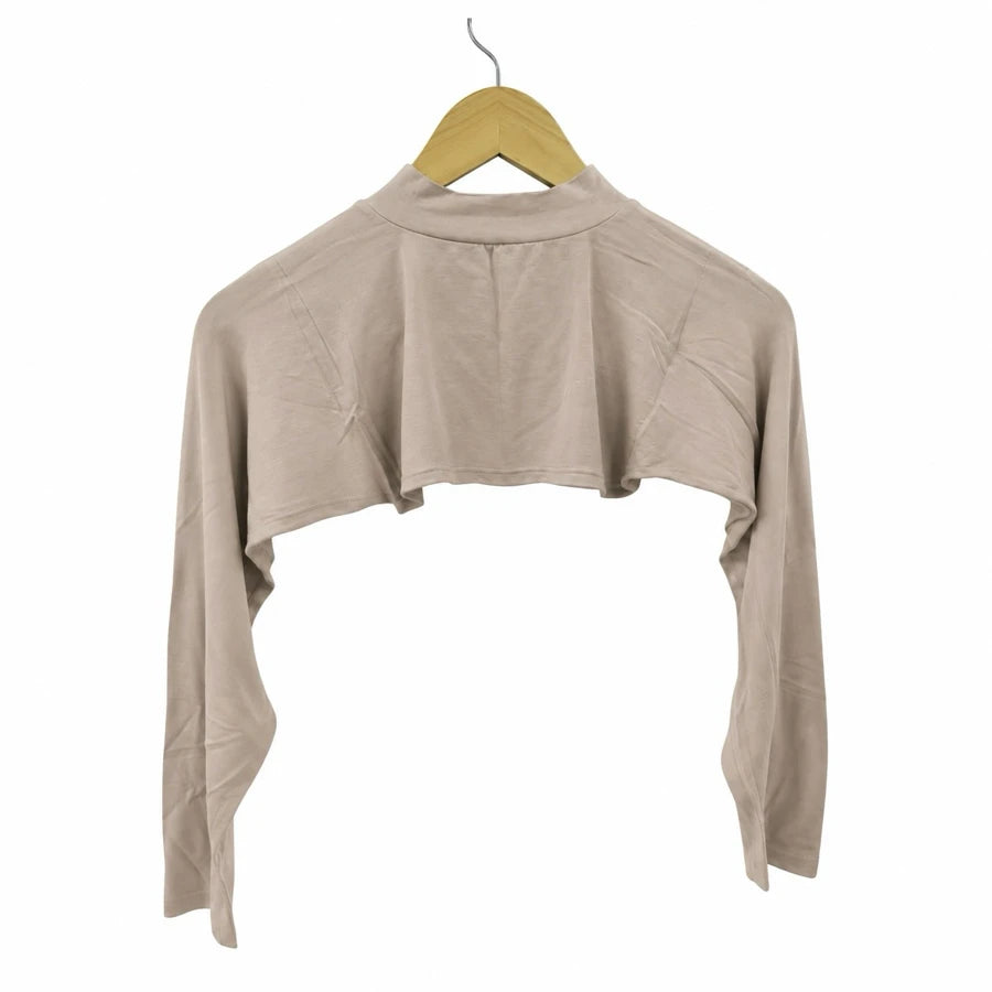 Women's turtle neck shoulder sleeve shrug inner with full sleeves, view 11 – RF Abayas