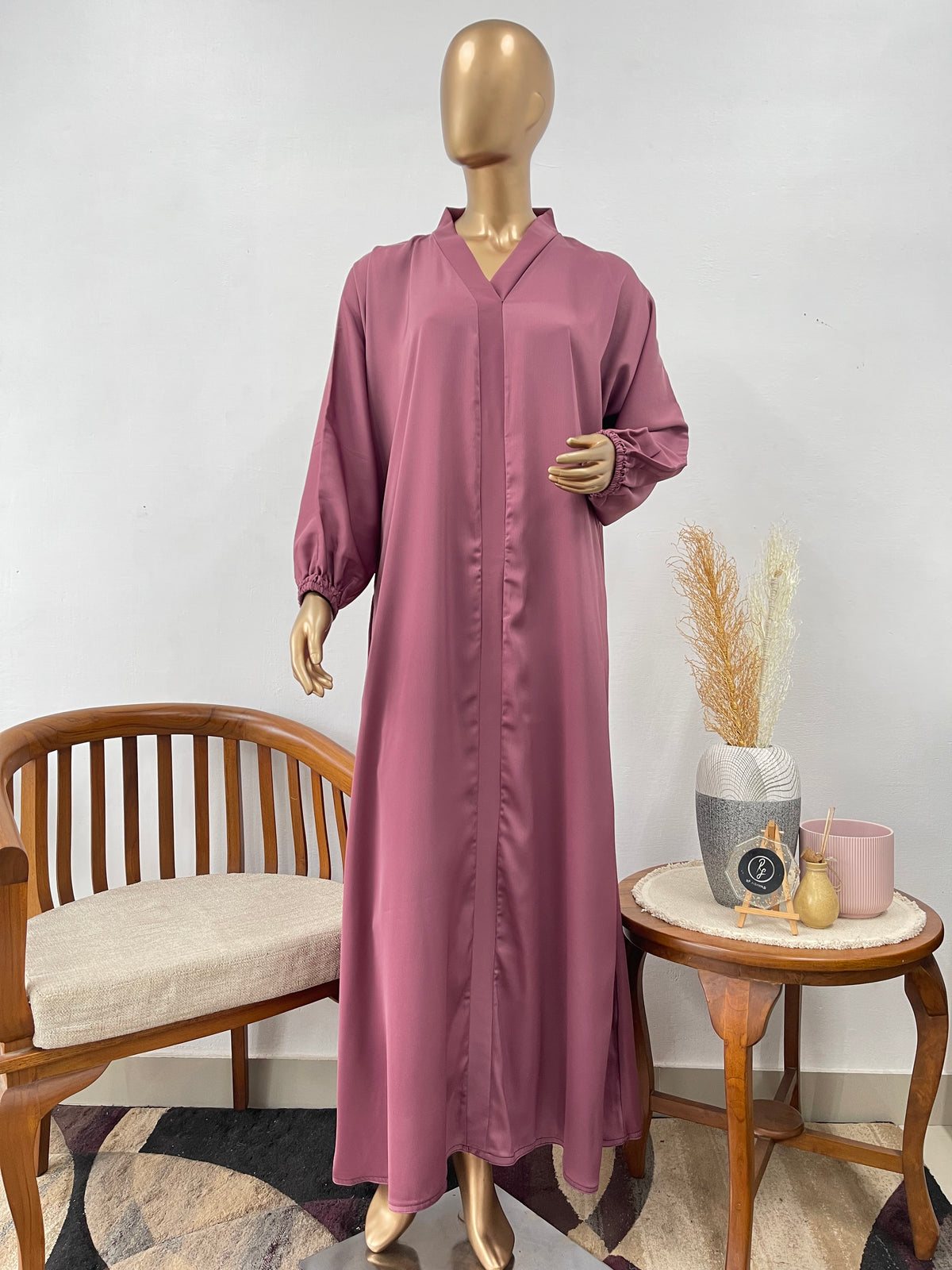 Everyday Comfort Abaya - Dark Pink - view 3 - RF Abayas & Hijabs