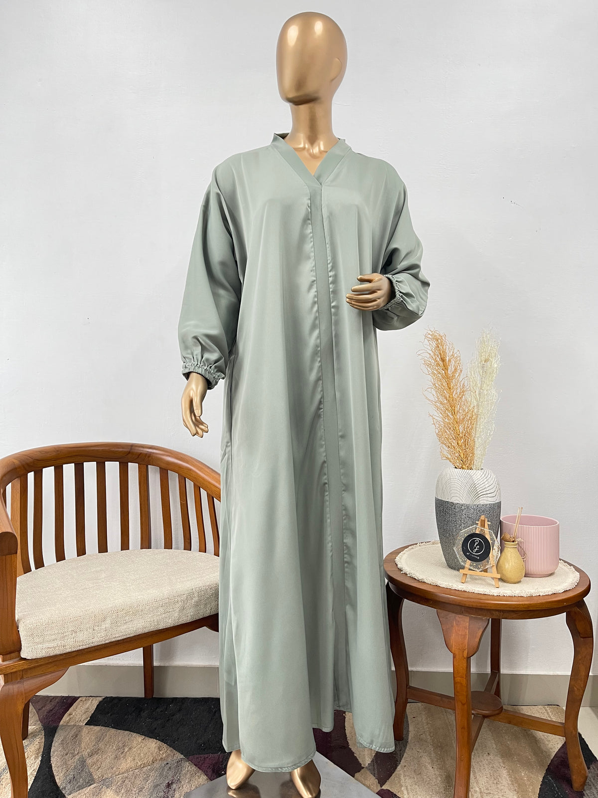 Everyday Comfort Abaya - Mint - view 3 - RF Abayas & Hijabs