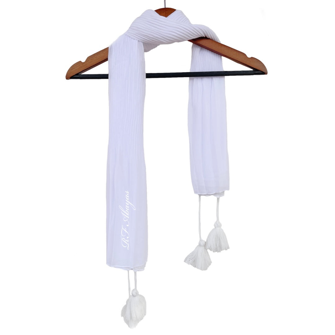 Half Pleated Chiffon with Tassels - RF Abayas