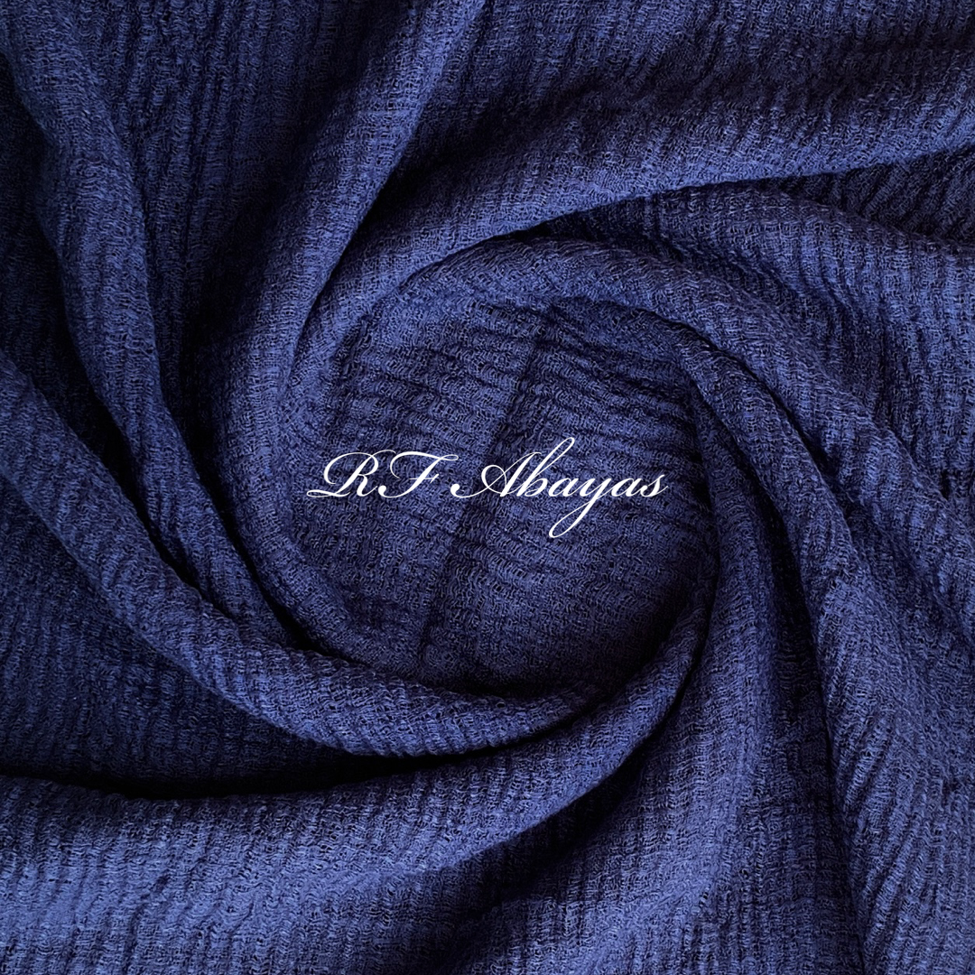 HEAVY CRINKLED NAVY BLUE