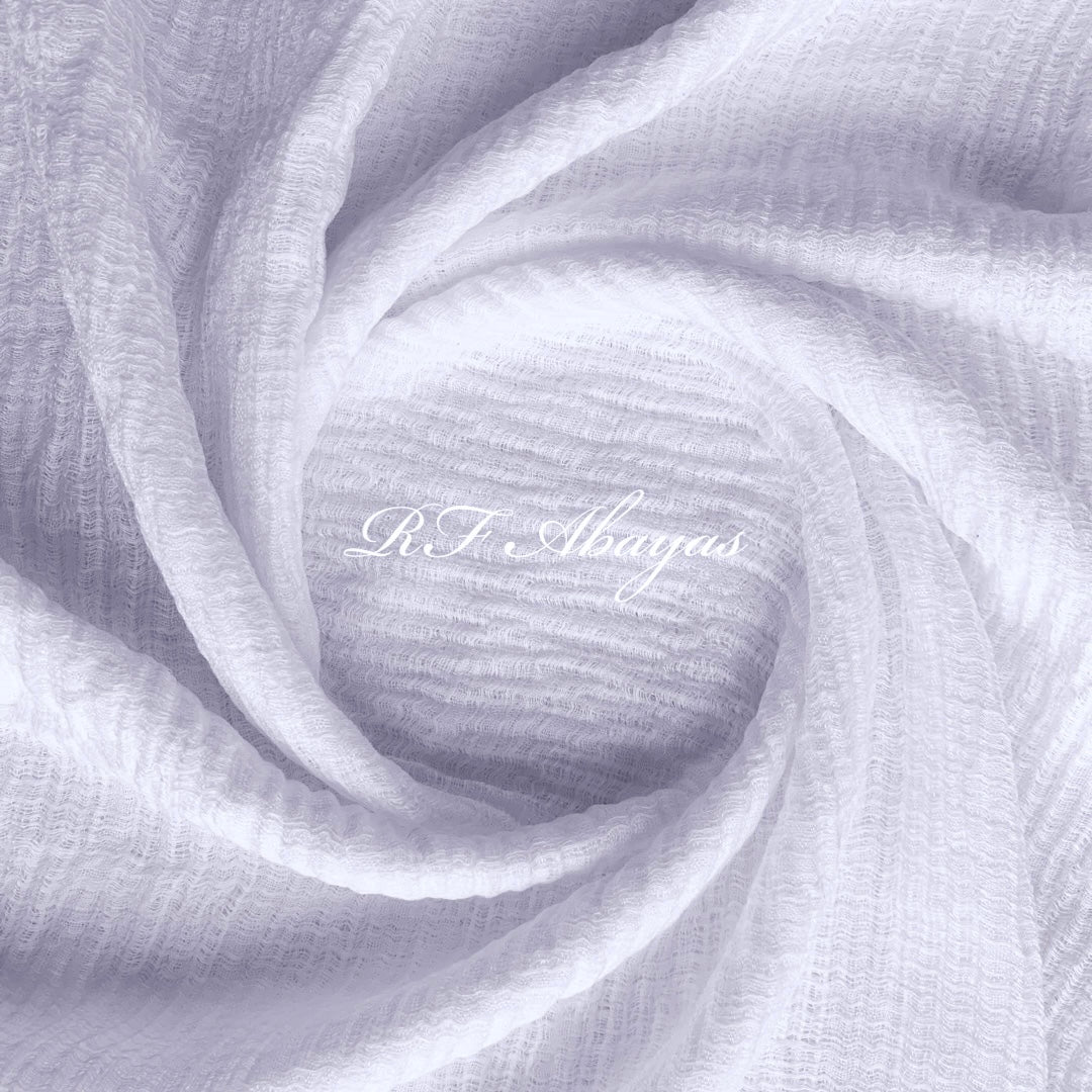 Heavy crinkled maroon cotton hijab by RF Abayas, featuring textured fabric and versatile style for modest fashion.
