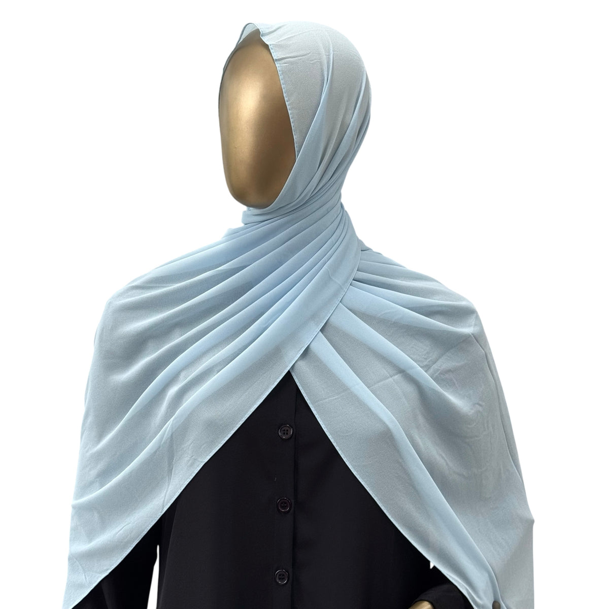 Malaysian Georgette ZR hijab in camel color from RF Abayas, lightweight and elegant fabric for modest fashion.