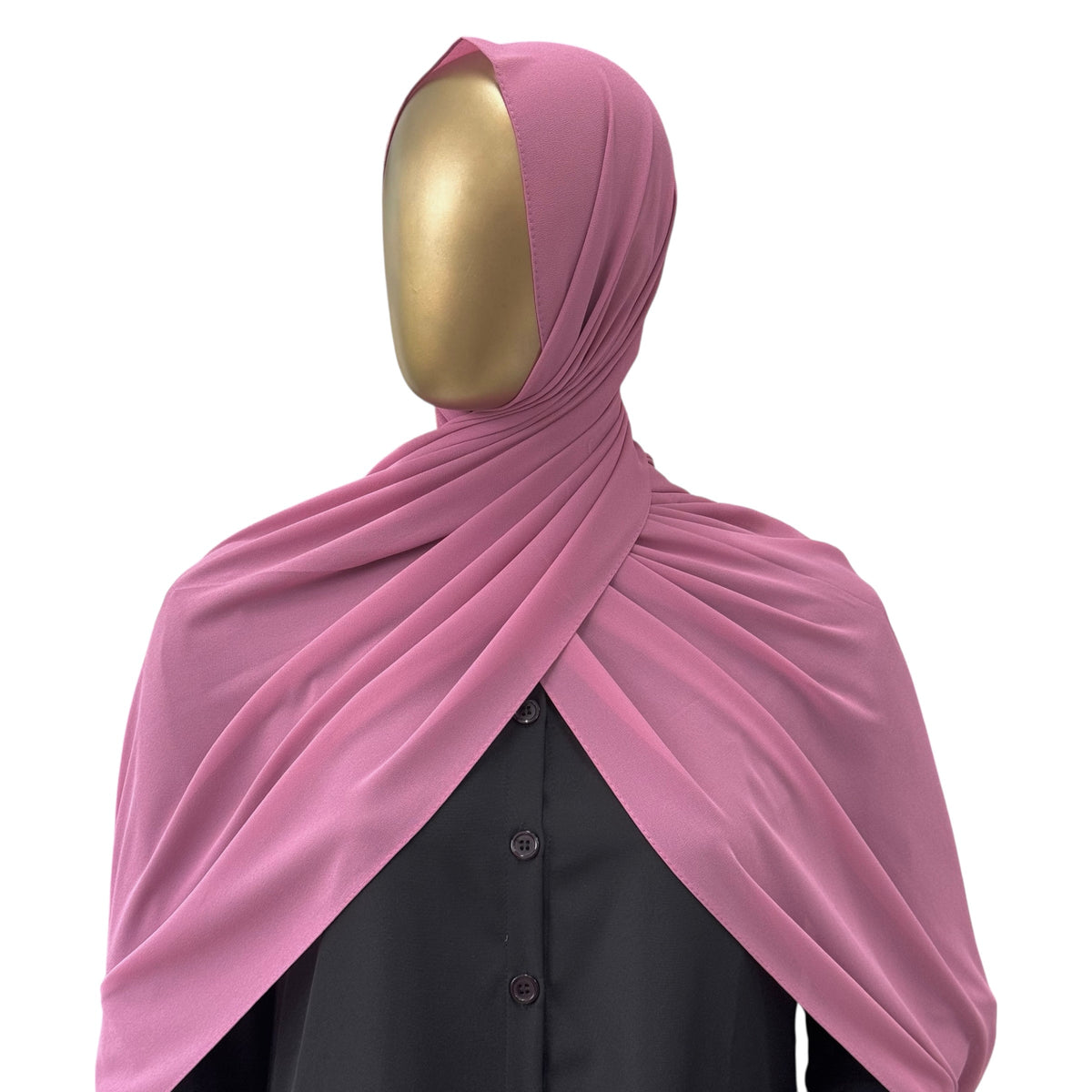 Malaysian Georgette ZR hijab in camel color by RF Abayas, showcasing lightweight, elegant fabric with a smooth drape.