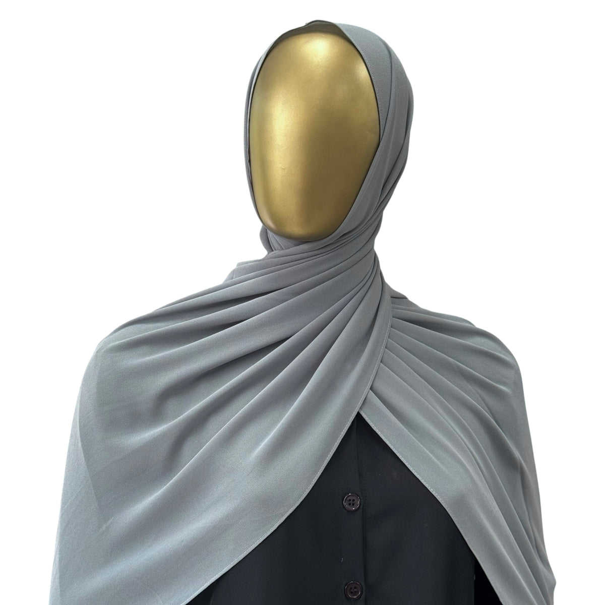Malaysian Georgette ZR hijab in camel color by RF Abayas, lightweight and elegant fabric, styled for modest fashion.