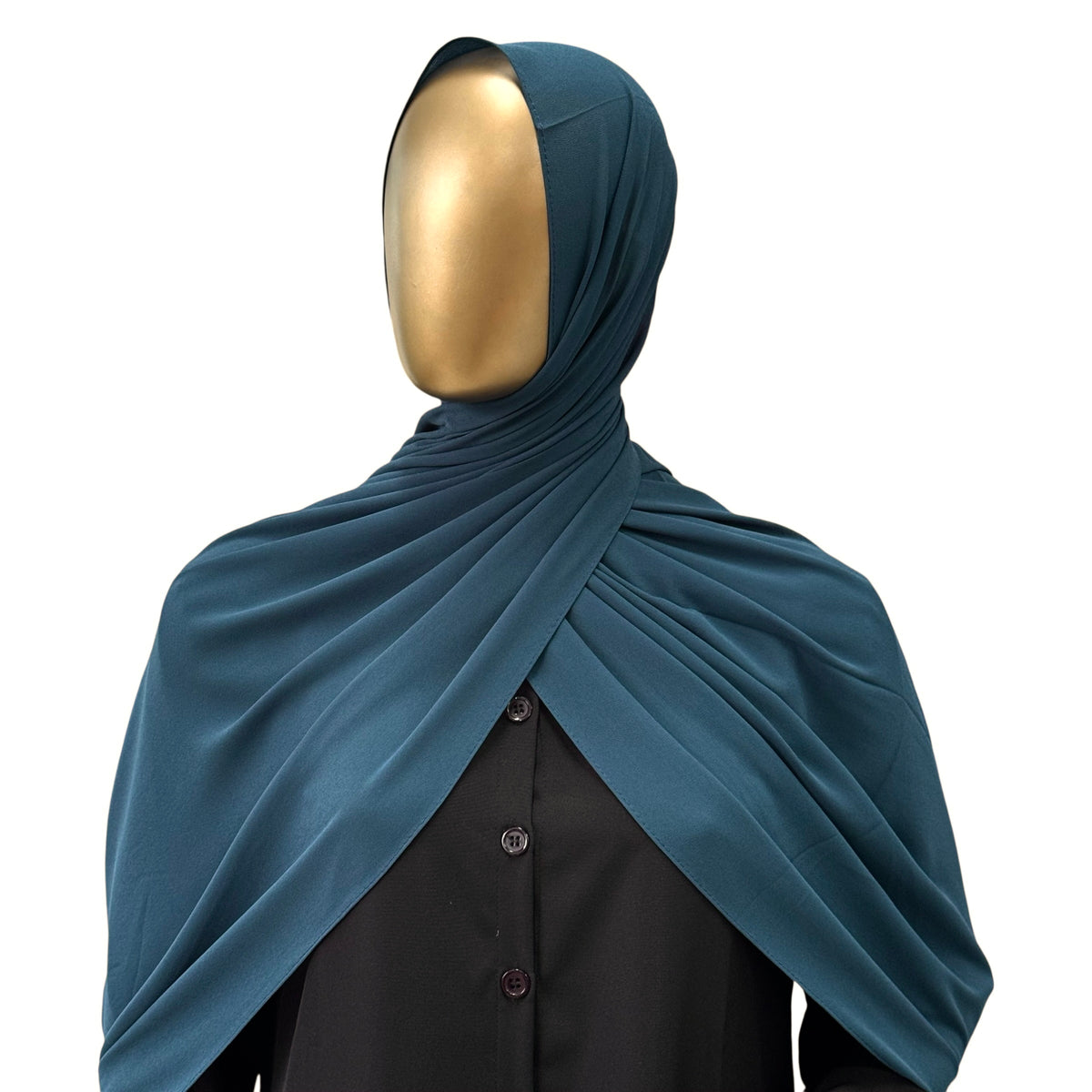 Malaysian Georgette hijab in camel color by RF Abayas, lightweight and elegant fabric with a smooth drape.
