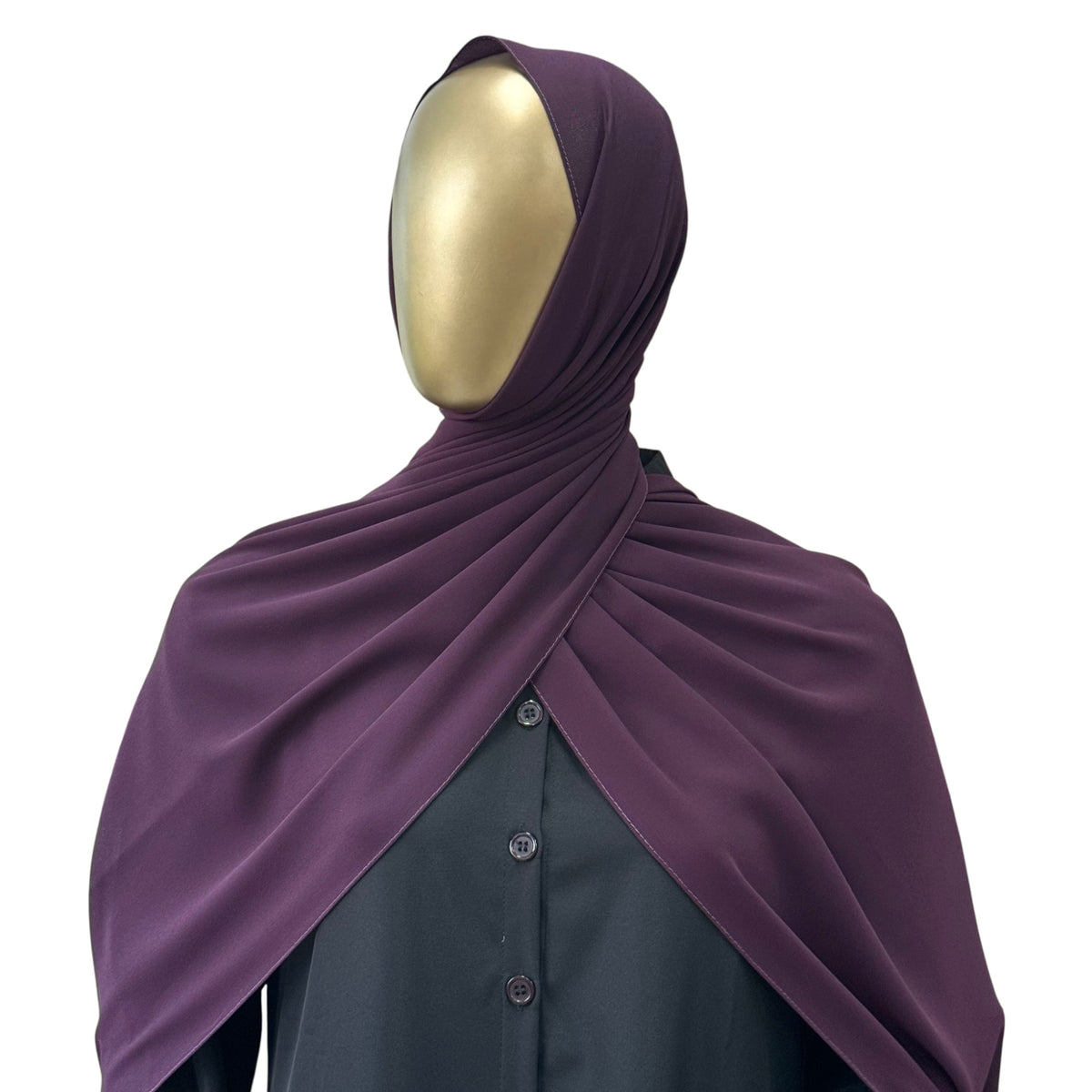 Malaysian Georgette hijab in camel color by RF Abayas, lightweight and elegant fabric for stylish modest wear.