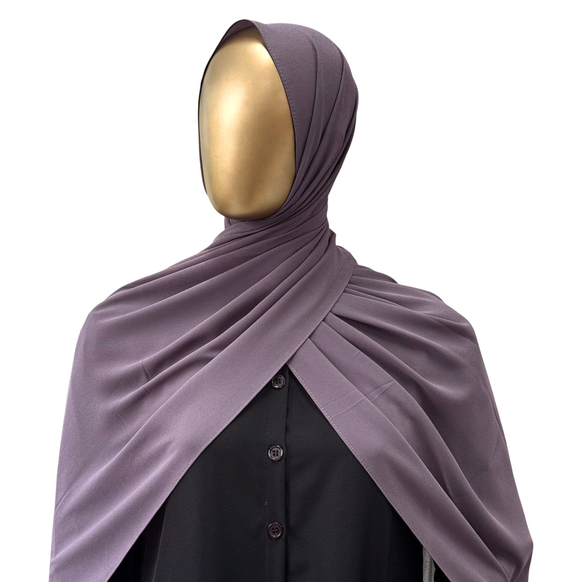 Malaysian Georgette ZR hijab in camel color by RF Abayas, lightweight and elegant hijab fabric for modest fashion.