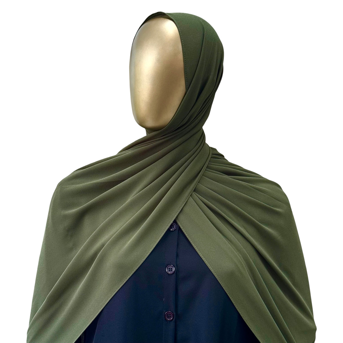 Malaysian Georgette ZR hijab in camel color, lightweight and elegant, by RF Abayas.