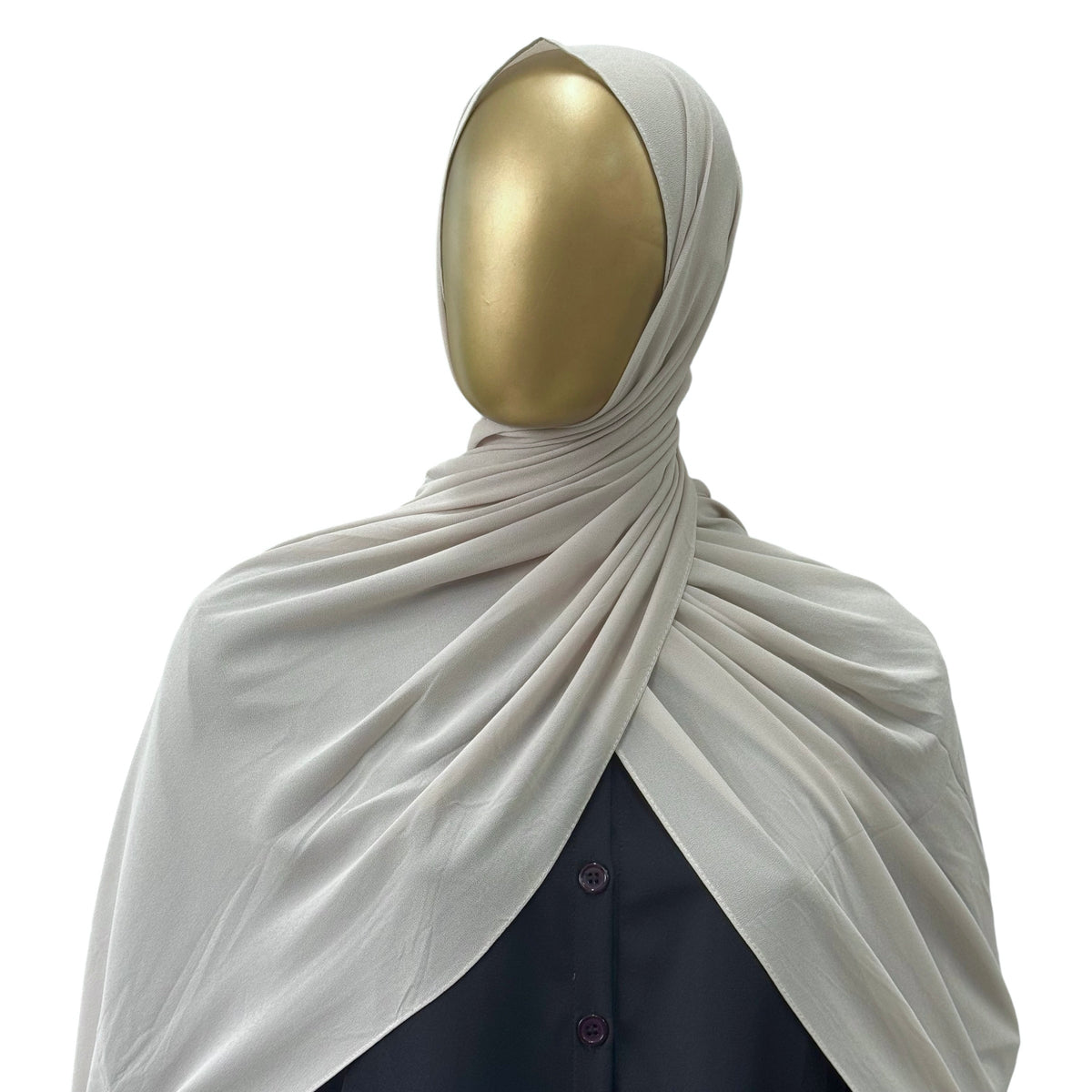 Malaysian Georgette hijab in camel color by RF Abayas, lightweight and flowy fabric suitable for elegant modest wear.