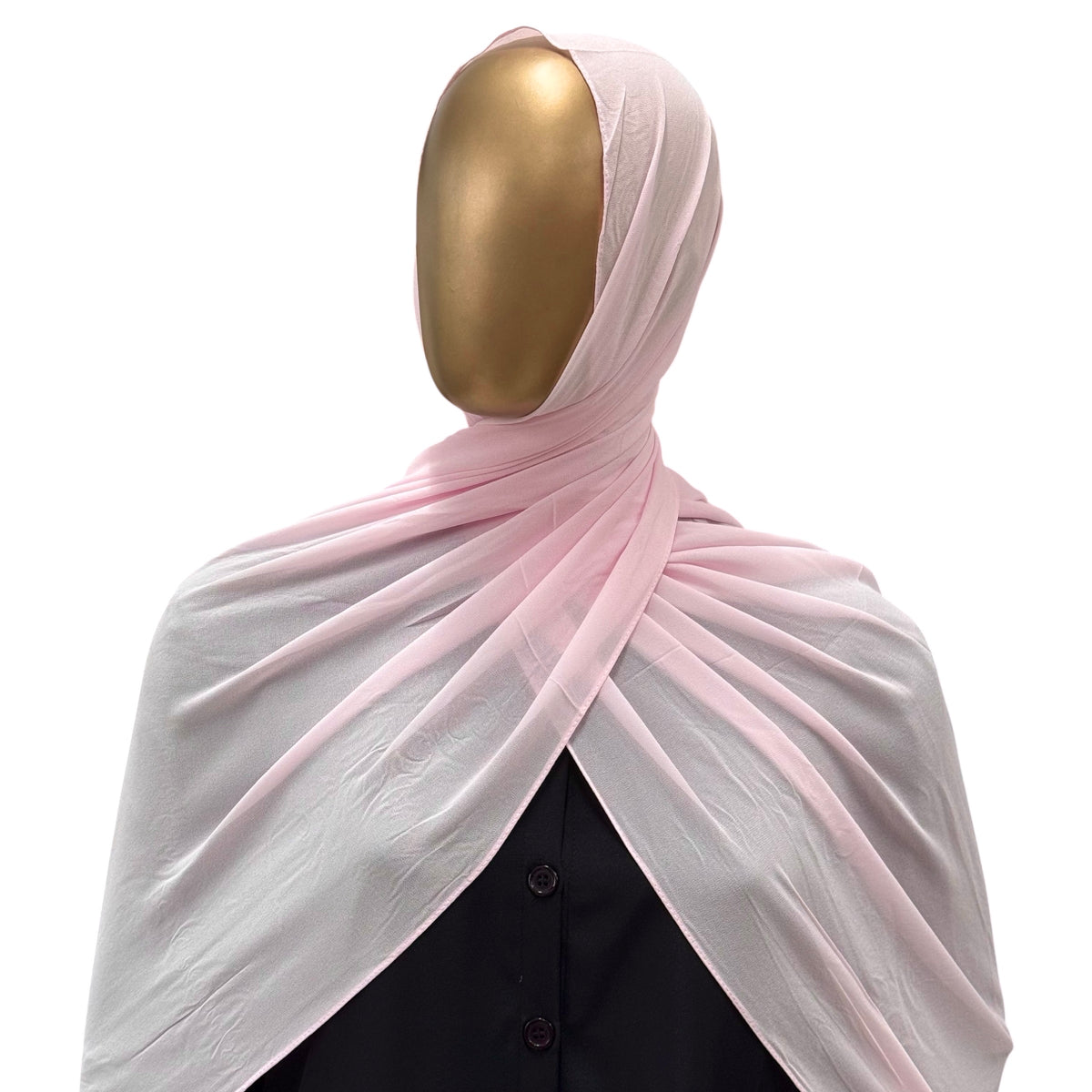 Malaysian Georgette hijab in camel color by RF Abayas, lightweight and elegant fabric for stylish modest wear.