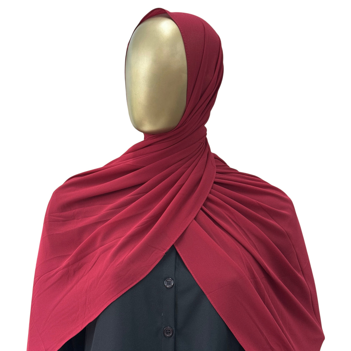 Malaysian Georgette Hijab in camel color by RF Abayas, lightweight and elegant for stylish modest wear.
