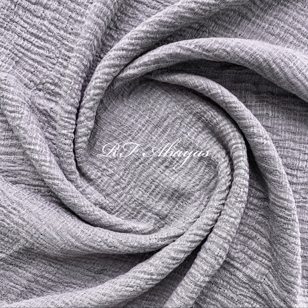 Heavy crinkled cotton hijab in maroon, textured, lightweight fabric with elegant drape - view 5 - RF Abayas & Hijabs