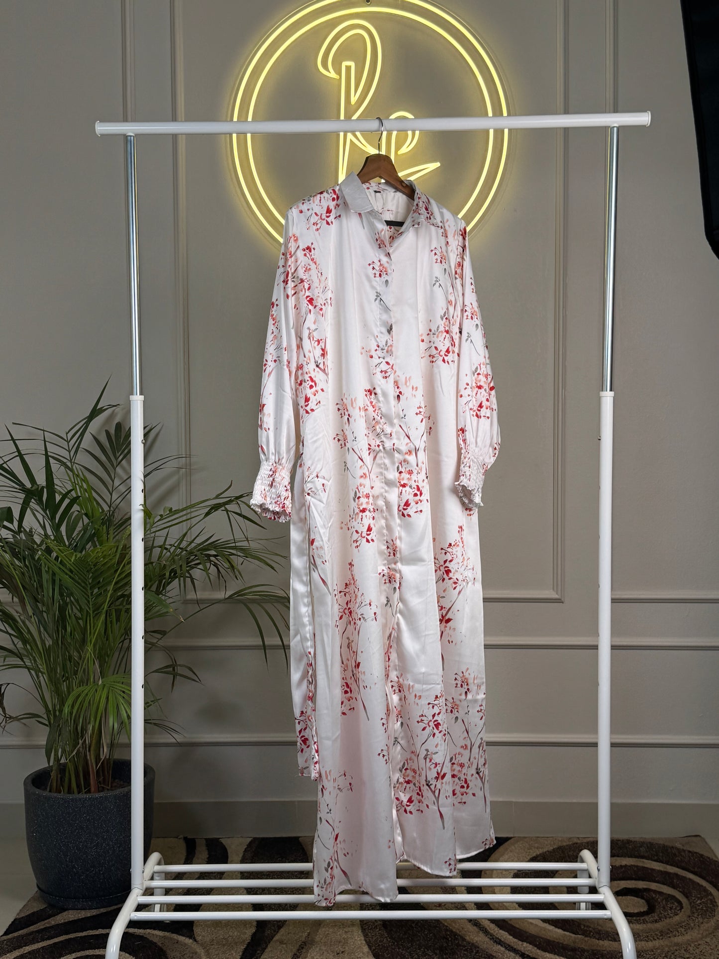 Satin Maxi Dress - Full Sleeve - length 56” - RF Abayas