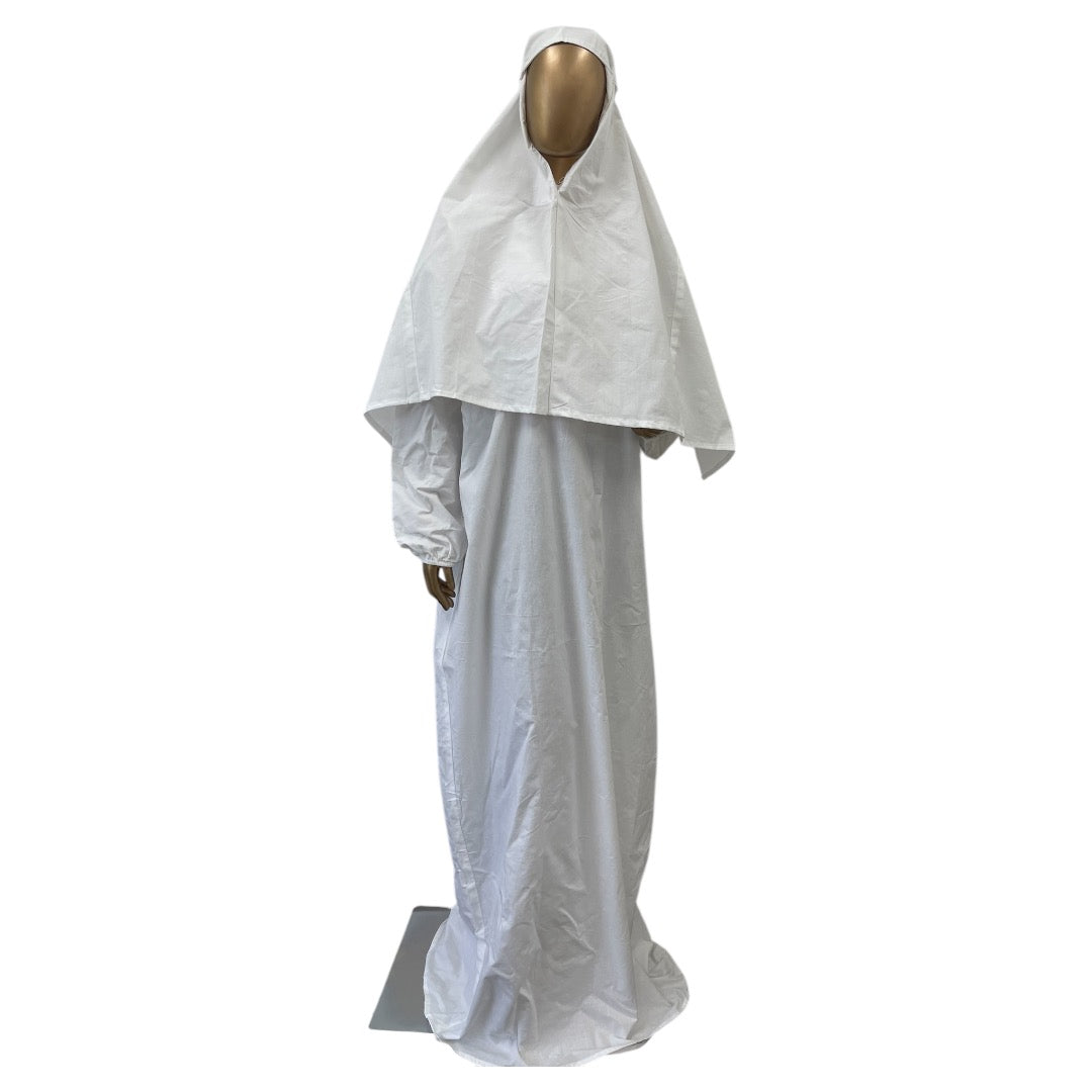 namaz dress for ladies White Cotton Islamic Prayer Dress for Women