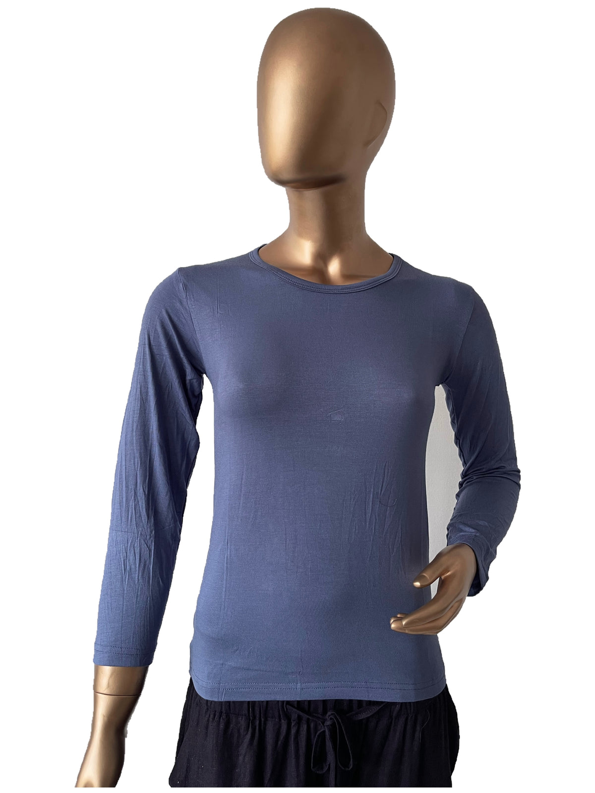 Black women's full sleeve innerwear in XL size by RF Abayas, showing a comfortable, fitted inner layer for women.