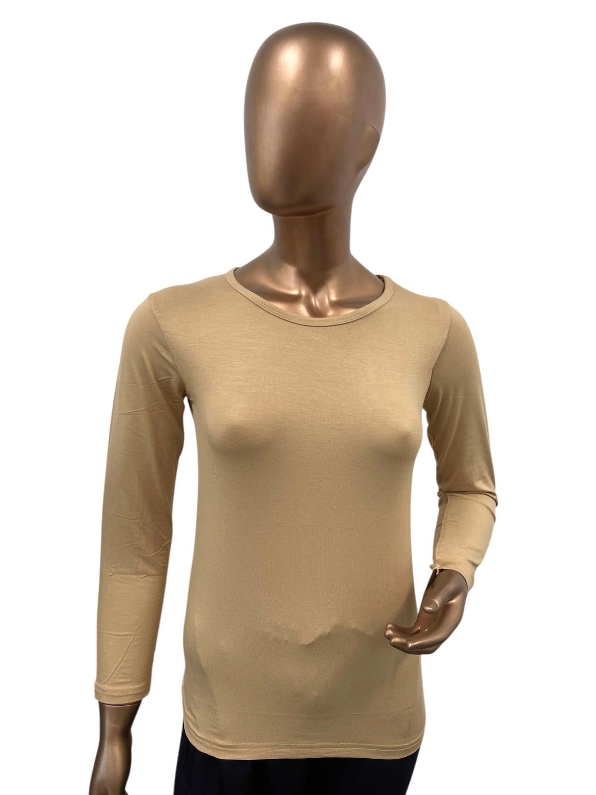 Black women's full sleeve innerwear in XL size from RF Abayas, showcasing a comfortable, fitted design for women.