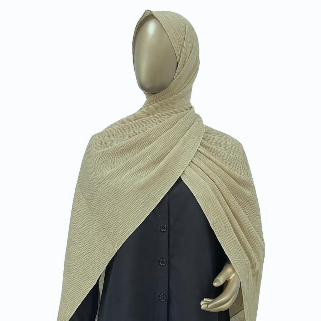 RF Abayas premium ribbed cotton hijab in soft, breathable fabric, featuring a comfortable, stylish design for everyday wear.