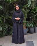 Chiffon Layered Multicoloured Beadwork Abaya – Premium Imported Edition