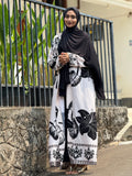 Women’s Dubai Imported Printed Shrug Set with Inner & Loose Pants – 56 Inch Summer Friendly Free Size Fit Up to 4XL