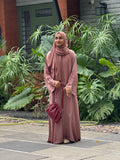 Imported Rose Gold TikTok Abaya + Malaysian Hijab | Elegant Modest Outfit