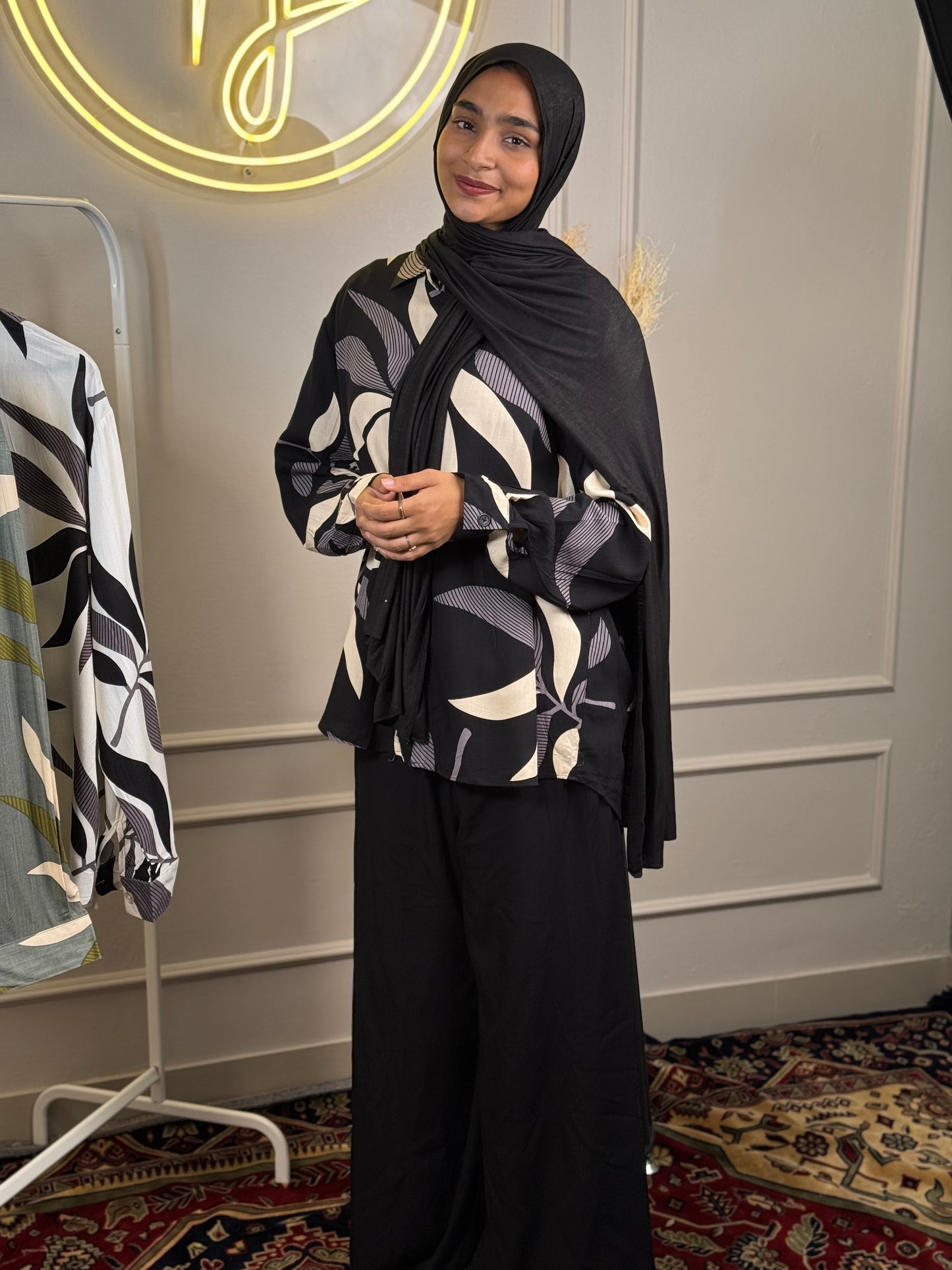 Summer Friendly Printed Imported Cotton Cordset with Loose Pants