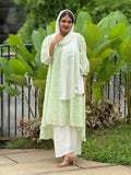 RF Abayas premium cotton Hakoba cord set with high-low top and palazzo pants, fits up to 3 XL, stylish and comfortable.