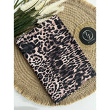 RF Abayas animal print chiffon hijab featuring a flowing, lightweight fabric with bold animal pattern and elegant drape.