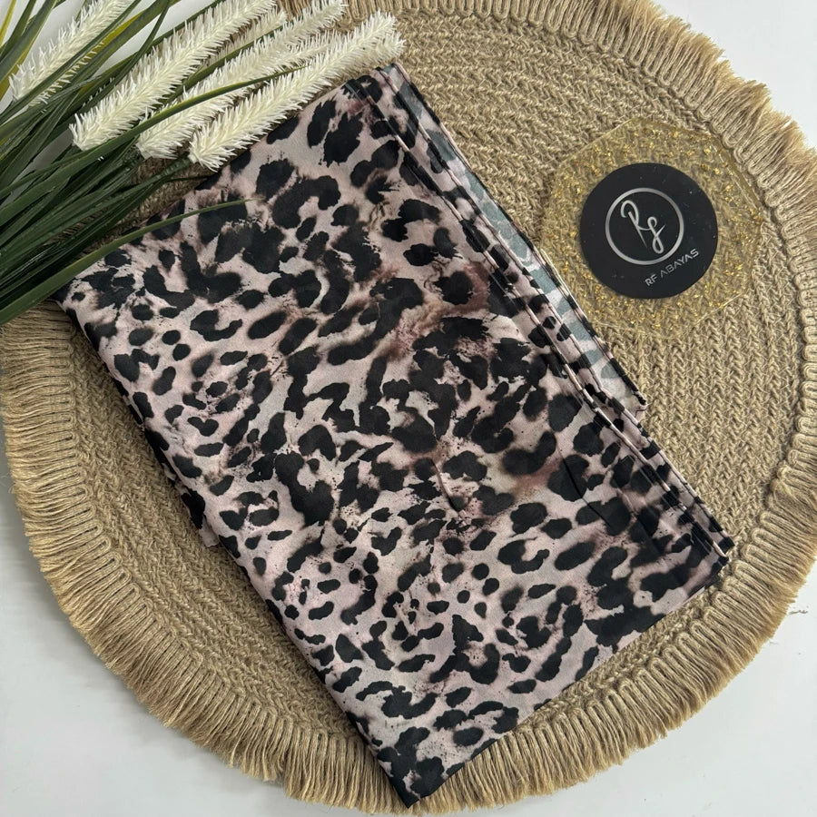 Animal Print Chiffon Hijab, view 16 – RF Abayas & Hijabs