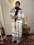Women’s Dubai Imported Printed Shrug Set with Inner & Loose Pants – 56 Inch Modest Summer Co-ord Set Fit Up to 4XL