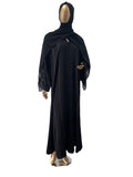 Korean Nida Abaya with bronze thread-work and copper beads