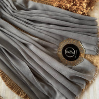 Pure cotton hijab with wrinkle-free finish, folded for display