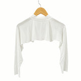 Milky White turtleneck full sleeve shrug inner for women – soft stretch jersey shoulder & arm cover | RF Abayas
