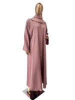 Leaf Embroidery Front Open Abaya