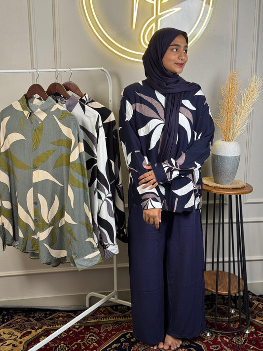 Summer Friendly Printed Imported Cotton Cordset with Loose Pants