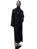 Flower Embroidered Korean Nida Abaya