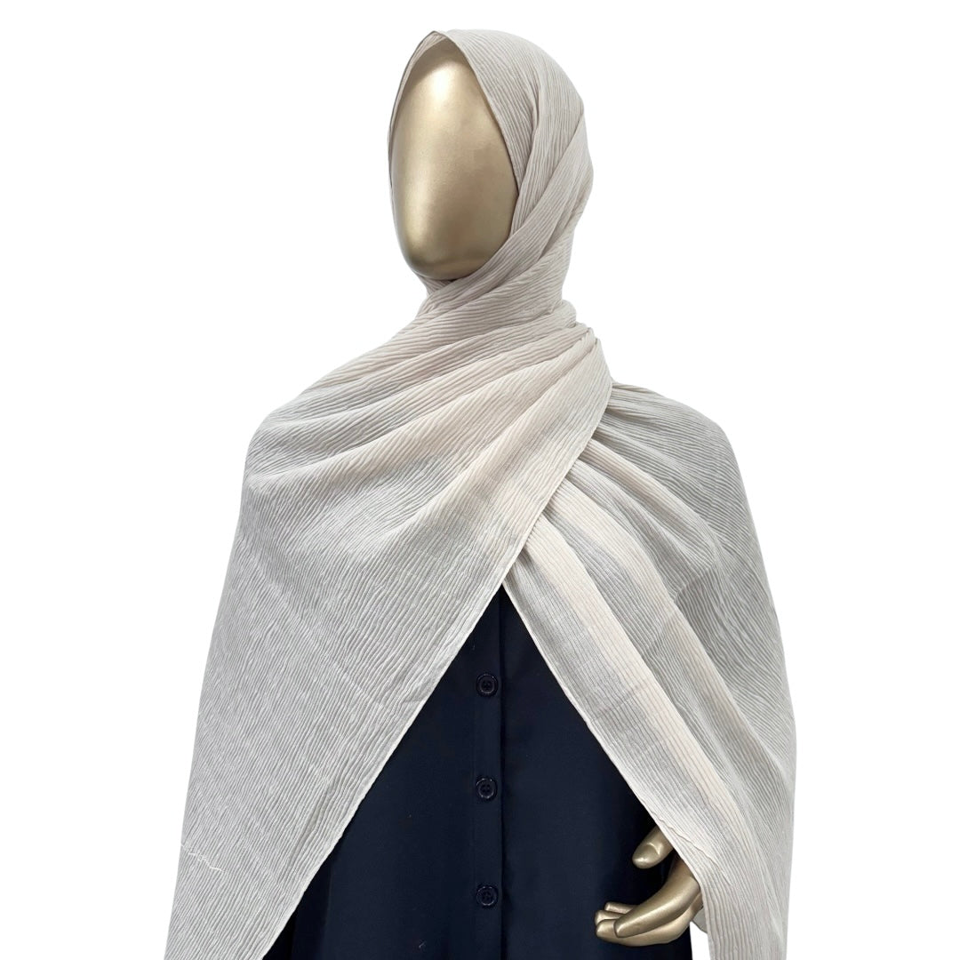 RF Abayas premium ribbed cotton hijab in soft, breathable fabric with a comfortable fit and subtle ribbed texture.