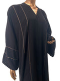 Korean Nida Abaya with bronze thread-work and copper beads