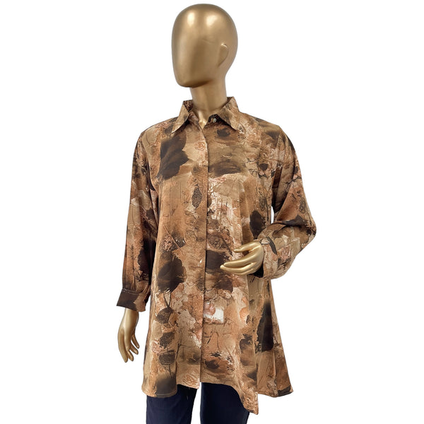 Women’s Full Sleeve Short Top - Brown