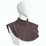 Dark Taupe jersey neck cover for hijab – soft stretchable neck & chest cover | RF Abayas