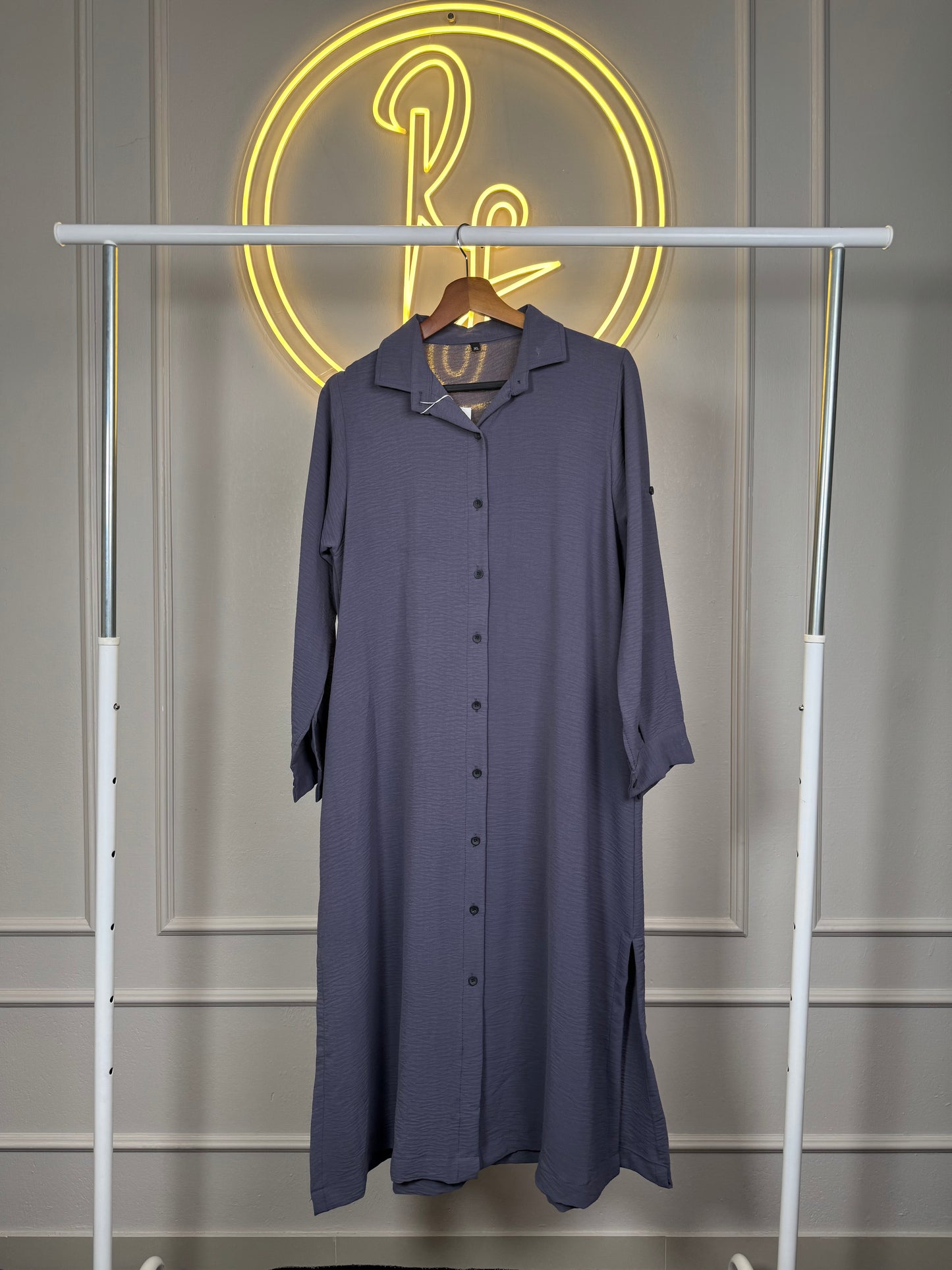 Women’s CEY Long Shirt Top with Pocket – 46 Inch Long Modest Tunic Fit Up to L | Elegant Flowy Casual Wear