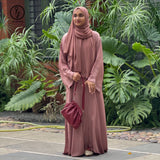 Imported Rose Gold TikTok Abaya + Malaysian Hijab | Elegant Modest Outfit