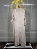Rubber Print Linen Slub Maxi Dress for Women – XXL Fit | 54 Inch Length