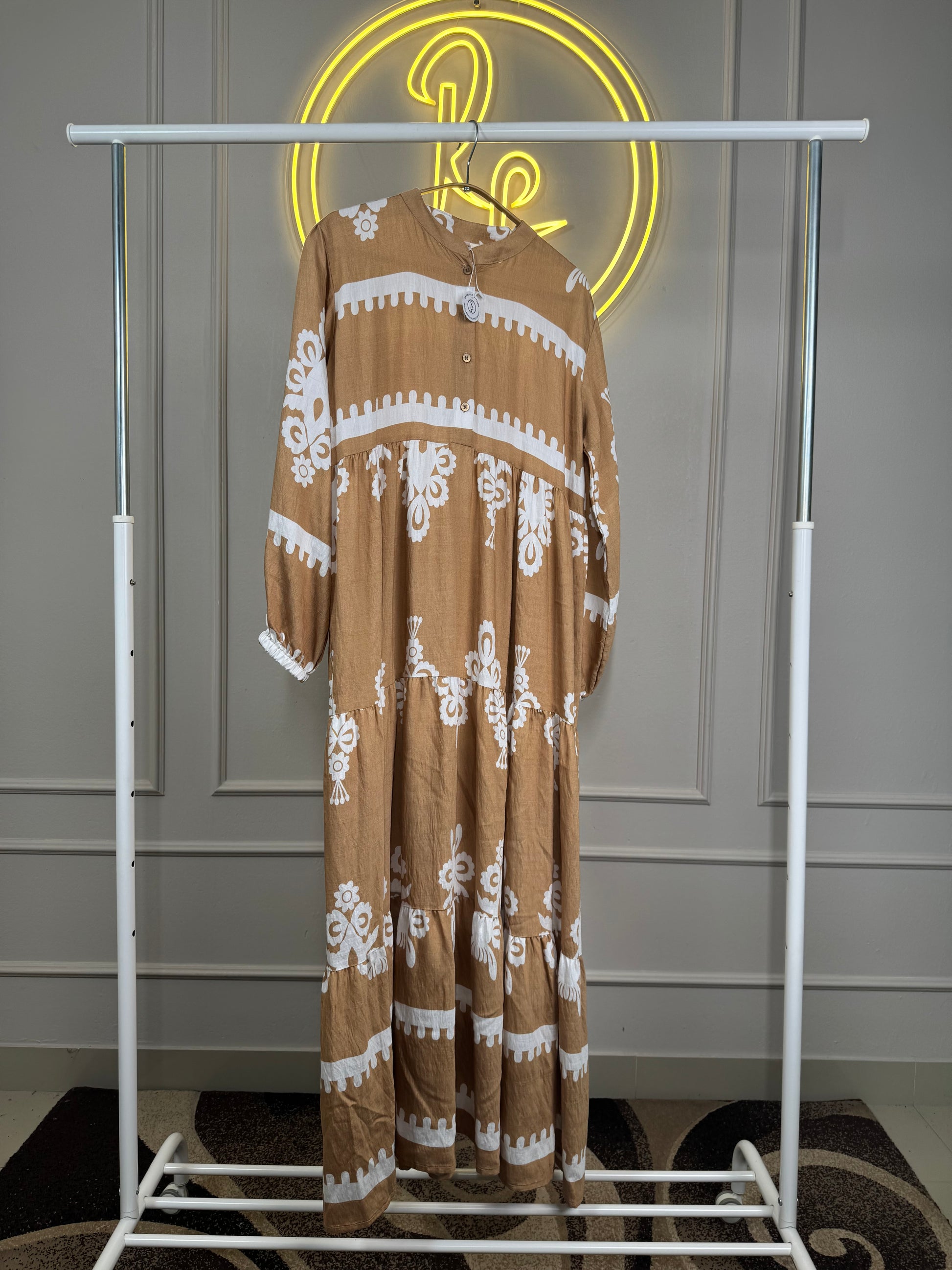 Summer Breeze Embroidered Maxi Dress – 54” Length | Large Size | Feeding Friendly ☀️👗 - Maxi Dress - RF Abayas